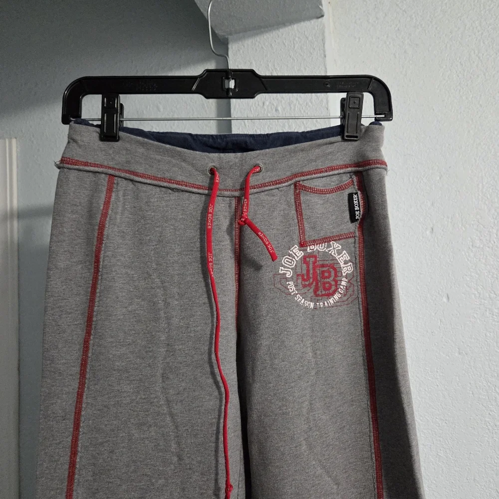 Joe Boxer Gray Pants with Red Accents Y2K Vintage 90s - Picture 3 of 8